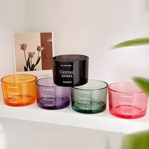 Vente en gros de gobelets à bougies en verre écologiques, porte-bougie d'aromathérapie sans feu pour la décoration de Noël à la maison, pot à bougie - Product Image 2