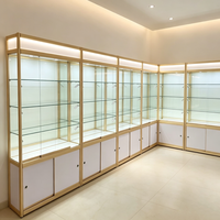 Vitrine de présentation verrouillable en métal et verre, robuste et écologique, pour bijoux, jade, thé, vin, documents, et rayonnage de supermarché