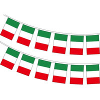 Guirlande de drapeaux personnalisée, mini drapeaux en tissu polyester, guirlande de drapeaux italiens