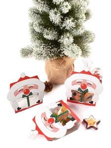 Boîte cadeau Père Noël, boîte d'emballage pour <span class=keywords><strong>biscuits</strong></span> et bonbons de Noël, fournitures pour fêtes à domicile, 8 pièces/ensemble - Product Image 4