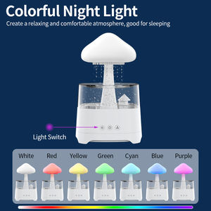 Humidificateur d'air multifonctionnel portable Cool Mist avec lampe LED 7 couleurs, purificateur d'air aromatique, meilleur humidificateur pour jouer de la musique - Product Image 4