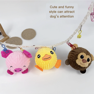 Palla Rimbalzante Squeaky in TPR di Grandi Dimensioni, Serie Giocattoli per Cani in Peluche a Forma di Cartone Animato, Diametro 12,5 cm - Product Image 4