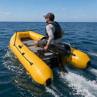 Perahu Karet Tiup YLS-340 PVC TPU, Perahu Ringan untuk Memancing, Dilengkapi Transom yang Dapat Dilepas, Cocok untuk Danau, Sungai, dan Rekreasi