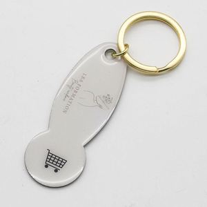 Porte-clés jeton de chariot de courses en métal personnalisé en résine époxy - Product Image 2