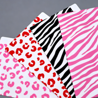FONLYU Zebra Leopard Impression 3D Autocollant Transparent pour Dos de Téléphone 190*120mm Matériau de Film Arrière pour Machine de Découpe Plotter