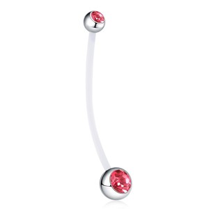 Élégant Maternité <span class=keywords><strong>Nombril</strong></span> Anneau Long Doux Acrylique Double Perceuse Corps <span class=keywords><strong>Piercing</strong></span> Bijoux pour Tous Les Jours Partie Porter ou Mariages - Product Image 3
