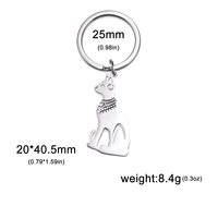 Porte-clés Myshape en forme de chat de l'Égypte ancienne, pendentif de protection de la déesse égyptienne Bastet, en acier inoxydable, bijoux de mode pour couple