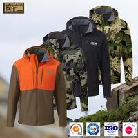 Personnalisé Hommes Veste Légère Imperméable Respirant Orange Vêtements De Chasse Camouflage Pêche Veste De Pluie Extérieure Camouflage Veste De Chasse