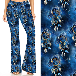 Usine en gros petit mélange de quantité minimale de commande Design peau de pêche beurre doux é<span class=keywords><strong>l</strong></span>égant plume capteur de rêves femmes Leggings tenue décontracté - Product Image 5