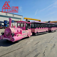 Train touristique électrique d'extérieur, accessible aux fauteuils roulants, personnalisé, à batterie moyenne, sans rails, 40 places, à vendre