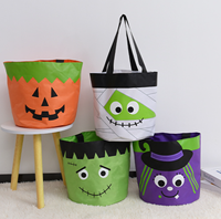 Panier lumineux LED Jack Glow en forme de citrouille pour Halloween, personnalisable et réutilisable, pour enfants