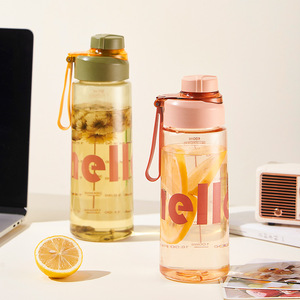 Portatile 650ml in plastica per sport borraccia estiva 600ml <span class=keywords><strong>con</strong></span> bottiglia di vetro da 800ml tazza per bambini <span class=keywords><strong>con</strong></span> supporto per <span class=keywords><strong>corda</strong></span> - Product Image 1