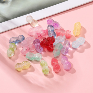 Crystal Peanut Shape Glass <b>Spacer</b> Beads For Jewelry Making Mixed Colors 12mm Ac4085 - Product Image 4