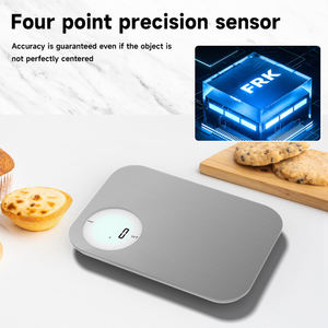 Moderne Elektronische Haushaltswaage zum Kochen und Backen mit LCD-Digitalanzeige 5kg Edelstahl Küchenwaage - Product Image 3