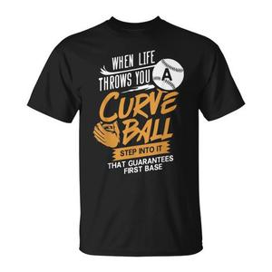 Quand la vie vous lance un lancer à l'échelle, passez à l'action - T-shirt First Base - Product Image 1