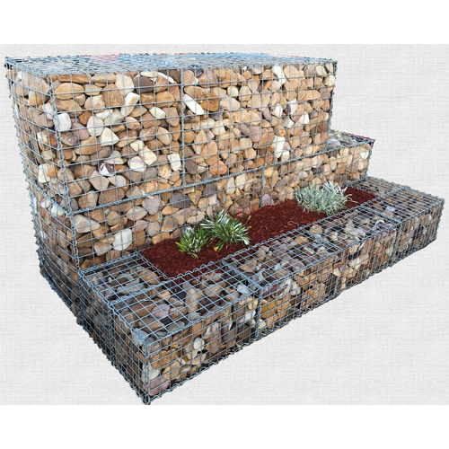 2x1x1 м оцинкованная Шестигранная плетеная китайская габионная коробка сетчатая каменная клетка проволочная сетка