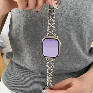 Bracelets de montre en alliage de zinc à motif floral pour <span class=keywords><strong>Apple</strong></span> <span class=keywords><strong>Watch</strong></span> Series 10, <span class=keywords><strong>bracelet</strong></span> pour IWatch, <span class=keywords><strong>bracelet</strong></span> de poignet, montre intelligente 42 45 49 mm - Product Image 6