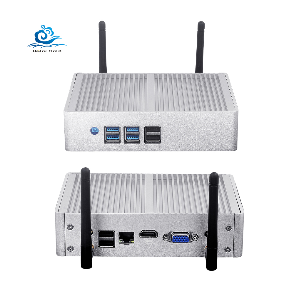 Fanless Mini Pc Computer Portable Windows10 Intel i7 4500U i5 4200Y i3 4010Y HTPC HD VGA USB Wifi Minipc Desktop Computadoras