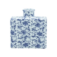 Bouteille en verre diffuseur de roseaux avec bouchon HAODEXIN 100ml bouteilles de diffuseur de roseaux décoratifs 3.4oz céramique de porcelaine de transfert d'eau