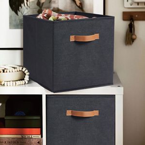Clothing Organizer Foldable Storage Box Square Fabric Drawer Type For Living Room Bedroom - Product Image 1