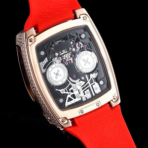 Montre mécanique tourbillon en moissanite innovante 2026, bracelet ergonomique en caoutchouc, le choix privilégié pour les montres des hommes d'affaires - Product Image 5