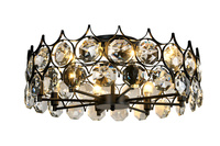 Lustres de plafond personnalisés de luxe E14, grand lustre en cristal, luminaires de plafond de style américain personnalisés pour salon