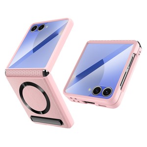 โรงงานฮวนมินนำเสนอเคสโทรศัพท์แม่เหล็กพร้อมขาตั้งสำหรับ Samsung Z Flip 7 ผลิตจากวัสดุ PC+TPU - Product Image 5
