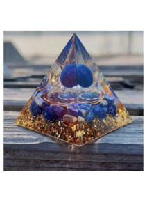 Nueva Pirámide de Orgonita con Bola de Lapislázuli y Cristal Artesanal - Piedra Rodante de Hoja de Oro para Sanación, Meditación, Decoración del Hogar y Regalo - Product Image 6