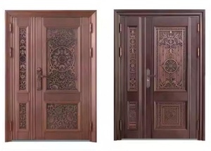 <span class=keywords><strong>Puerta</strong></span> de Acero de Seguridad de Una <span class=keywords><strong>Hoja</strong></span> <span class=keywords><strong>y</strong></span> <span class=keywords><strong>Media</strong></span>, Moderna, para Entrada de Vivienda o Apartamento, Fabricada en China, Acabado Manual - Product Image 6