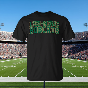 T-shirt Lees-Mcrae Bobcats noir à col rond et manches courtes, unisexe, pour adulte, imprimé en sérigraphie, vêtements de sport pour fans - Product Image 3