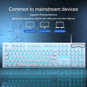 EWEADN GX330 Portable RGB Backlit Wired <strong>Mechanical</strong> <strong>Keyboard</strong> USB Interface Kailh Brand Axis Body Rechargeable and New - Product Image 4
