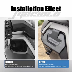 YAMAHA <span class=keywords><strong>nMax</strong></span> อุปกรณ์เสริมมอเตอร์ไซค์กล่องเก็บของด้านหน้ากล่องเครื่องมือฝาครอบตกแต่งกันฝุ่นฝาครอบกล่องถุงมือสำหรับ V3 - Product Image 2