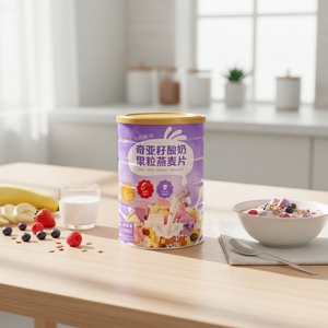 Yaourt aux graines de chia, granulés de fruits, flocons <span class=keywords><strong>d</strong></span>'<span class=keywords><strong>avoine</strong></span> infusés <span class=keywords><strong>d</strong></span>'une riche saveur de yaourt, offrant une texture riche et crémeuse, une boîte de <span class=keywords><strong>500g</strong></span> - Product Image 3