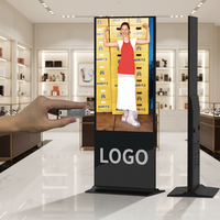 Pantalla Digital LCD Vertical UHD 4K con Soporte de Piso, Pantalla Táctil a Todo Color, Reproductor de Publicidad Android para Uso en Centros Comerciales