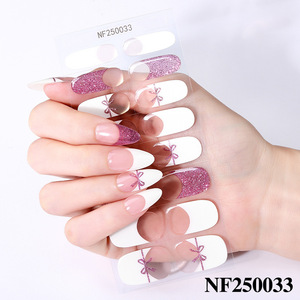 Pegatinas de Uñas de Gel Semicuradas de Cobertura Total, Activadas por Luz UV, Estilo Salón, Parches de Manicura - Product Image 2