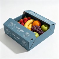 Boîte d'emballage en carton ondulé pour fruits et légumes, fabriquée avec des matériaux recyclés écologiques, robuste, pour l'expédition et l'envoi postal