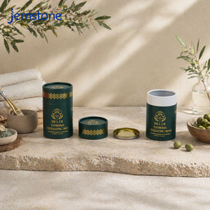 OEM Kraft Cardboard Cylinder Tube Packaging Gift <b>Box</b> Recyclable Skin Care Exfoliating Mask Paper Tube Packaging with Metal Lid - Product Image 5