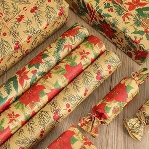 <b>Christmas</b> Reindeer Gift <b>Wrapping</b> <b>Paper</b> Large Size <b>Kraft</b> <b>Paper</b> For Holiday Present Packaging Craft Use Recyclable Four Color - Product Image 3