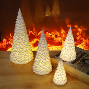 Adornos navideños americanos cerámica artificial mini LED árbol de Navidad brillo árbol de Navidad - Product Image 2