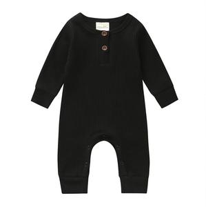 Vêtements pour bébés, combinaison en coton côtelé pour bébé, manches longues, barboteuse pour nouveau-né, fille - Product Image 3