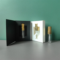 Caja de Perfume Moderna, Ecológica, Reciclable e Impermeable, Mini Caja de Papel Cuadrada Blanca y Negra para Viajes, Embalaje de Regalo para Aceites de Fragancia