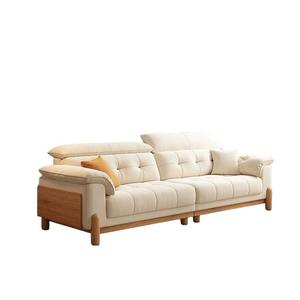 <b>Sofa</b> <b>Wooden</b> <b>Frame</b> Three Seat Couch Tufted Living Room <b>Sofa</b> for Apartment Hotel - Product Image 1