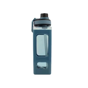 High Quality Tritan Plastic Motivational Fitness Sports Water <b>Bottle</b> Portable Square <b>Drinking</b> <b>Bottle</b> With Removable <b>Straw</b> - Product Image 4