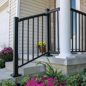 Système de balustrade en aluminium et acier inoxydable pour balcon extérieur, installation facile, vente en gros, personnalisable avec tout matériau, accessoires offerts - Product Image 2
