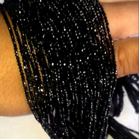 Spinelle noire, pierre précieuse 100% naturelle, perles facettées, pierres précieuses en vrac, bijoux, marque NARNOLI IMPEX certifiée, 7-10 jours