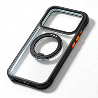 Coque antichoc magnétique en TPU transparente haute clarté avec support en U et cadre antidérapant pour iPhone 18 17 16 Pro Max