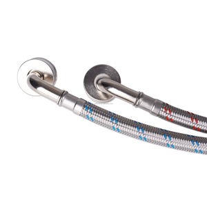 Kit de <span class=keywords><strong>tuyau</strong></span> d'alimentation pour <span class=keywords><strong>lave</strong></span>-<span class=keywords><strong>vaisselle</strong></span> en acier inoxydable tressé avec <span class=keywords><strong>raccord</strong></span> coudé 72 pouces 3/8" Comp - Product Image 6