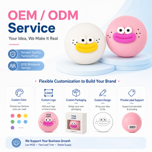 Factory Direct Cartoon Face Cute Squishy Toy Slow Rising <b>Fidget</b> Squeeze Ball Unisex 14 Years & up for Bulk Orders Wholesale - Product Image 5