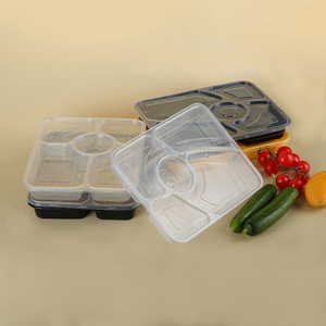 Conteneur de stockage jetable en plastique à 5 compartiments pour <span class=keywords><strong>micro</strong></span>-ondes, étanche, fast-food, repas, snack, usine de Chine à <span class=keywords><strong>prix</strong></span> compétitif - Product Image 2