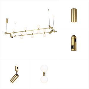 <b>Round</b> Classic Hoist Luxury Brass <b>Ceiling</b> Lamp Decoration Candelabro Art Deco Chandelier for Dining Room Track <b>Lighting</b> - Product Image 2